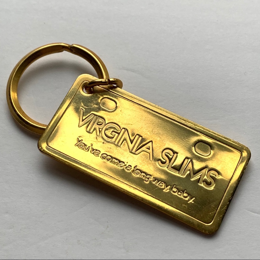 Vintage Solid Brass Virginia slims  keychain
